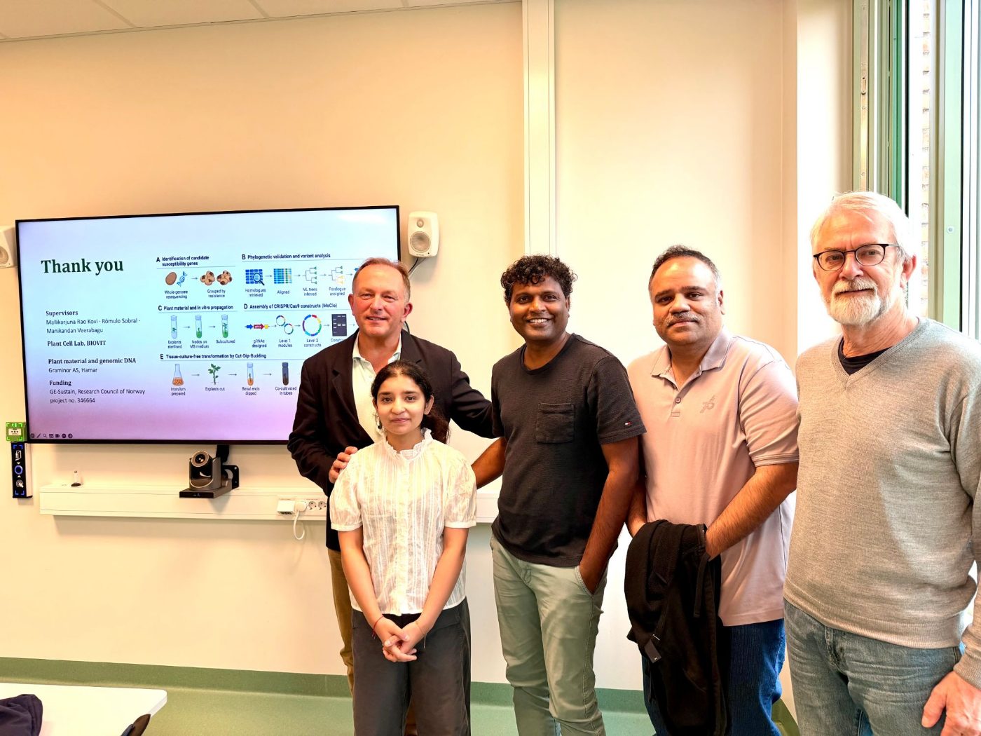 Gargi Dutta with her supervisors after the thesis defense